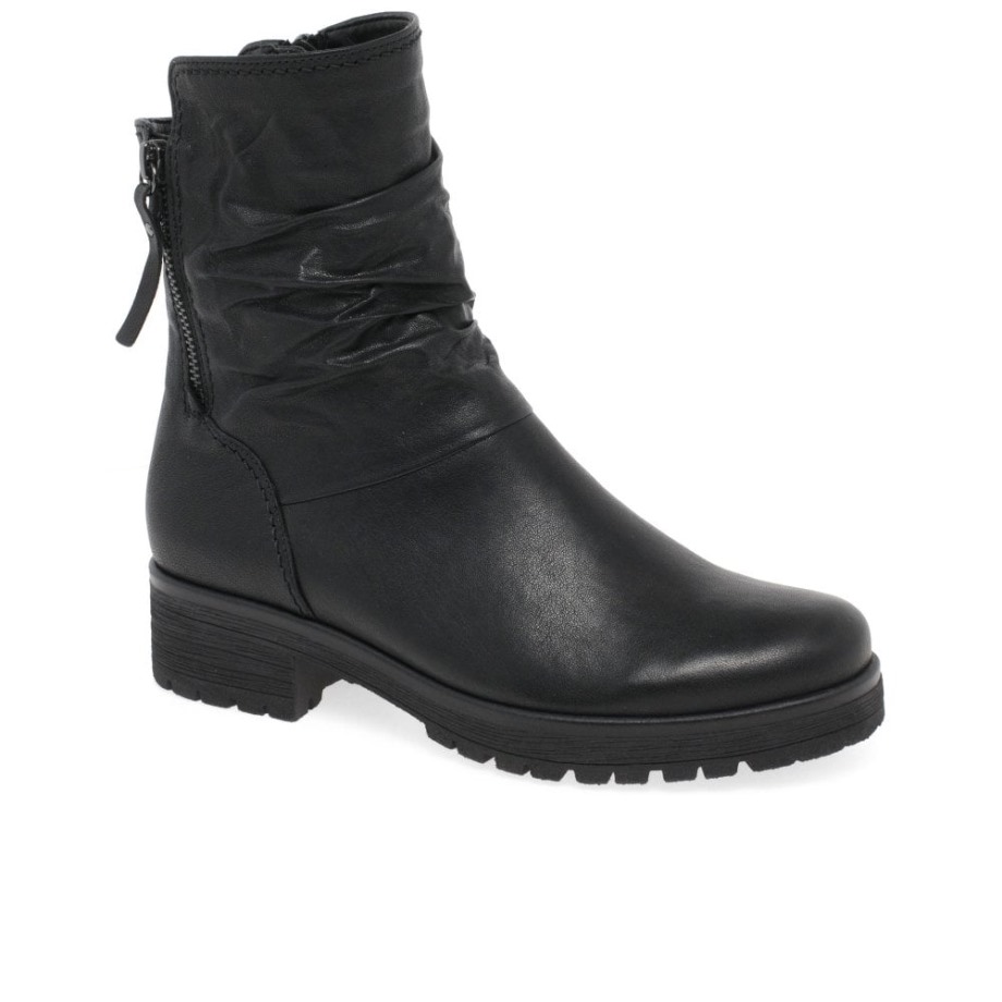 Black Gabor Zola Womens Biker Boots