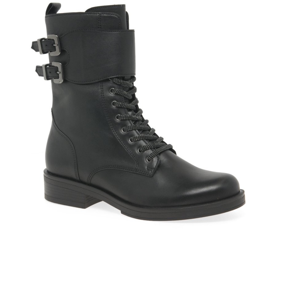 Black Hind Womens Biker Boots Gabor