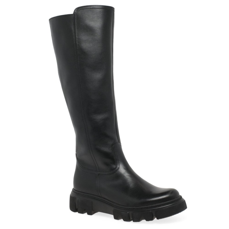 Black Juan Womens Long Boots Gabor