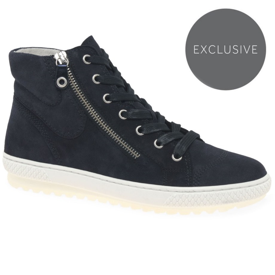 Atlantic Suede/Metallic Gabor Bulner Ladies Casual Ankle Boots