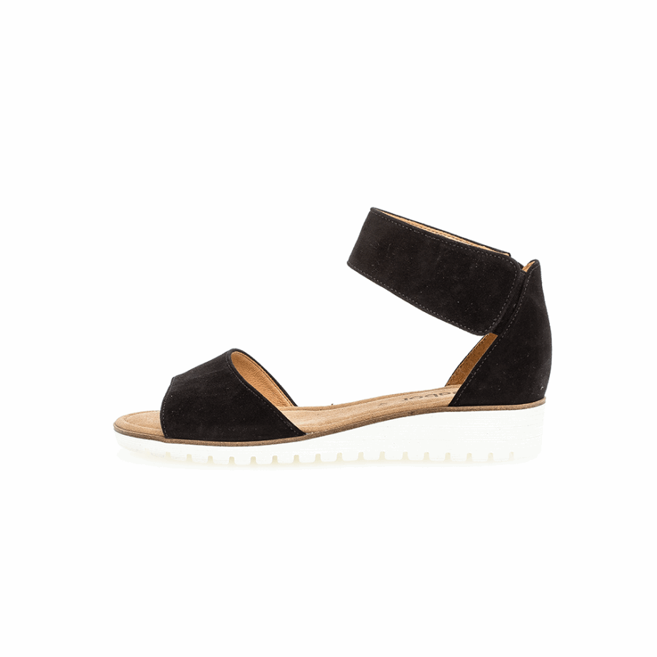 Black Gabor Anklestrap Sandal