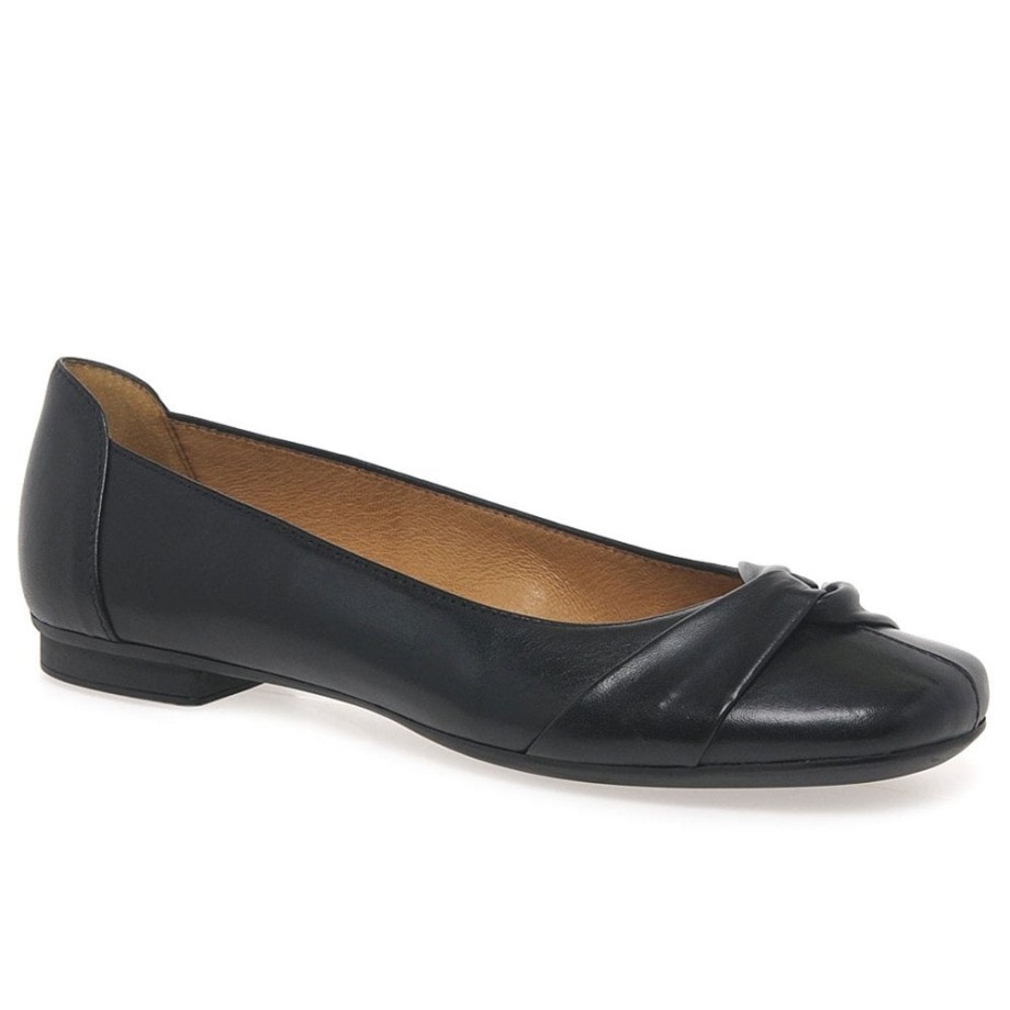 Black Gabor Frost Womens Ballerina Pumps