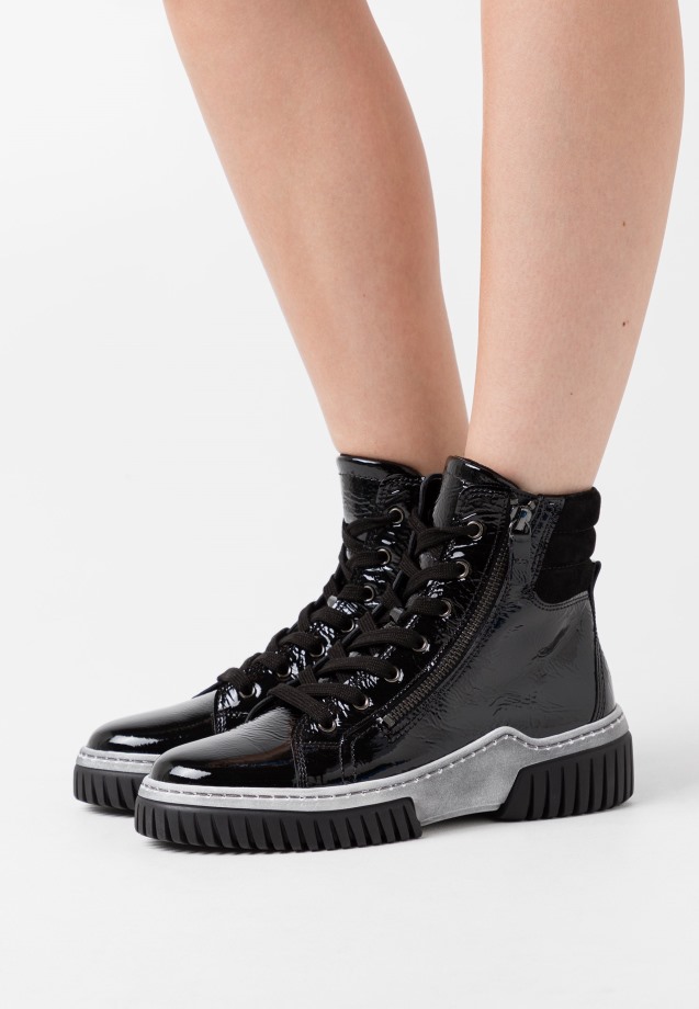 Gabor Platform Ankle Boots Black