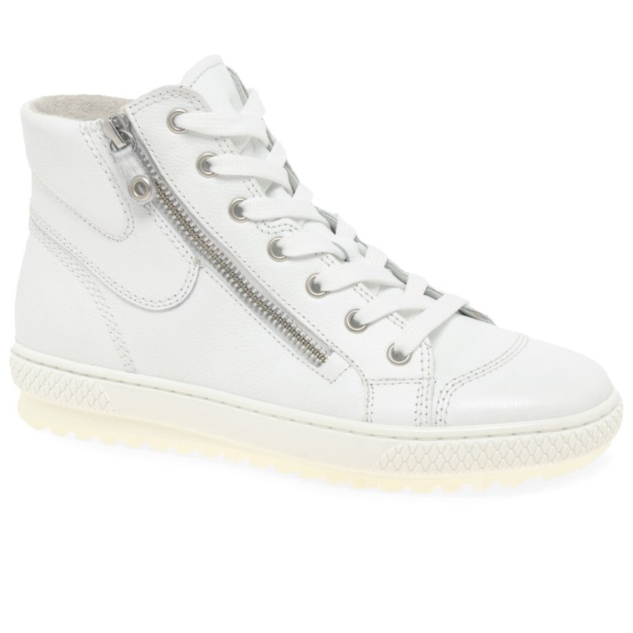 Gabor White Bulner Ladies Casual Ankle Boots