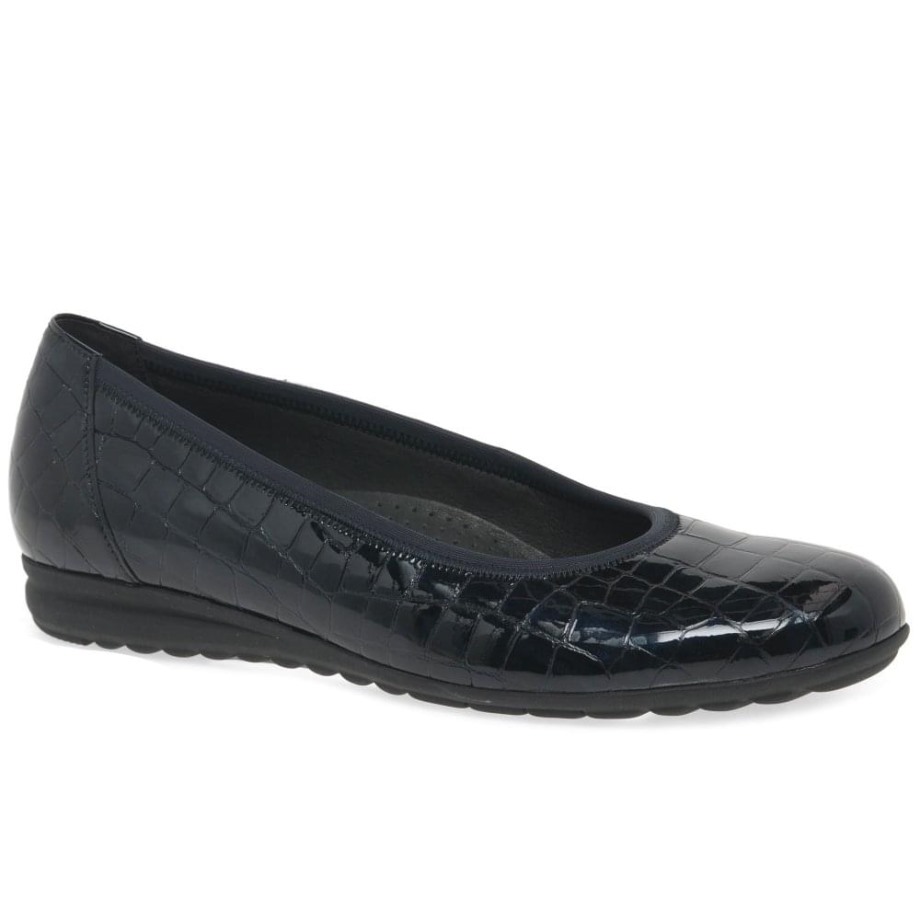 Ocean Croc Patent Gabor Splash Womens Casual Ballet Pumps