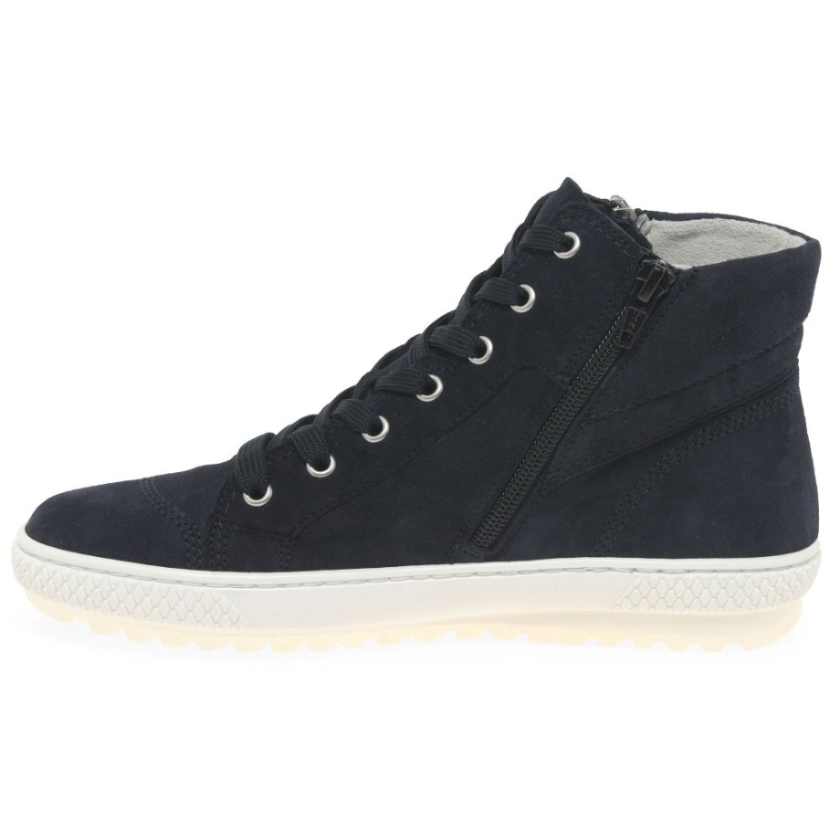 Atlantic Suede/Metallic Gabor Bulner Ladies Casual Ankle Boots