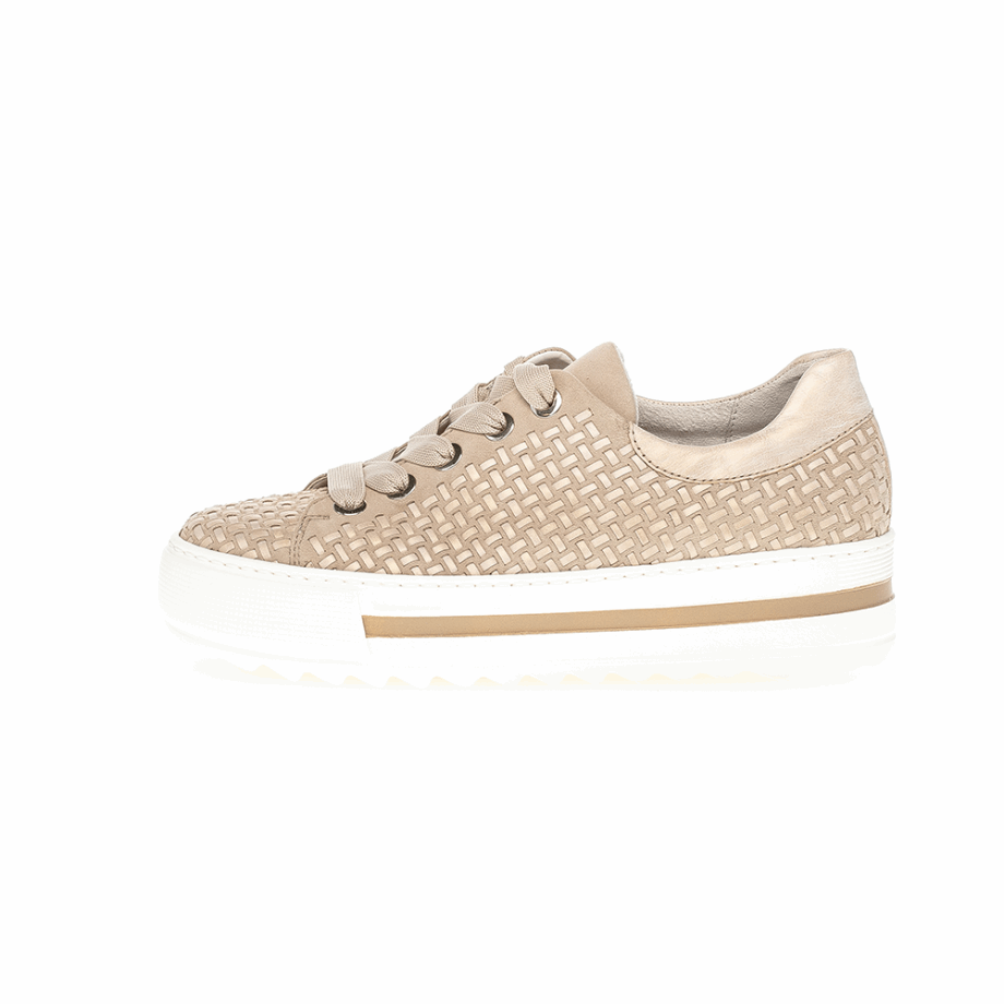 Beige Gabor Platform Sneaker