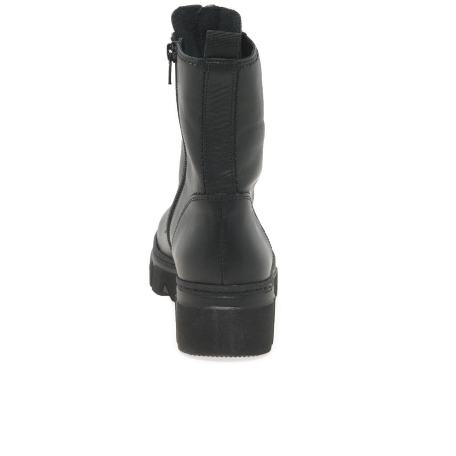 Black Gabor Joy Womens Biker Boot