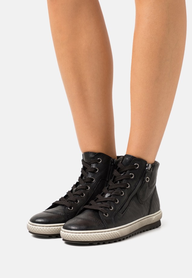 Black Gabor Lace-Up Ankle Boots