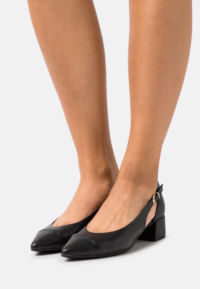 Black Gabor Leather - Classic Heels