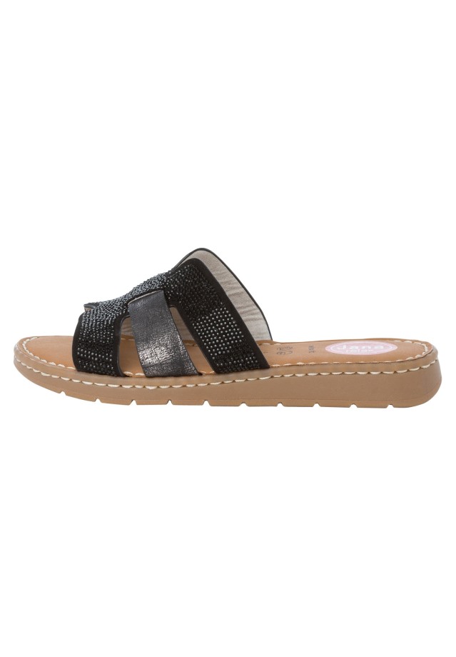 Black Gabor Mules