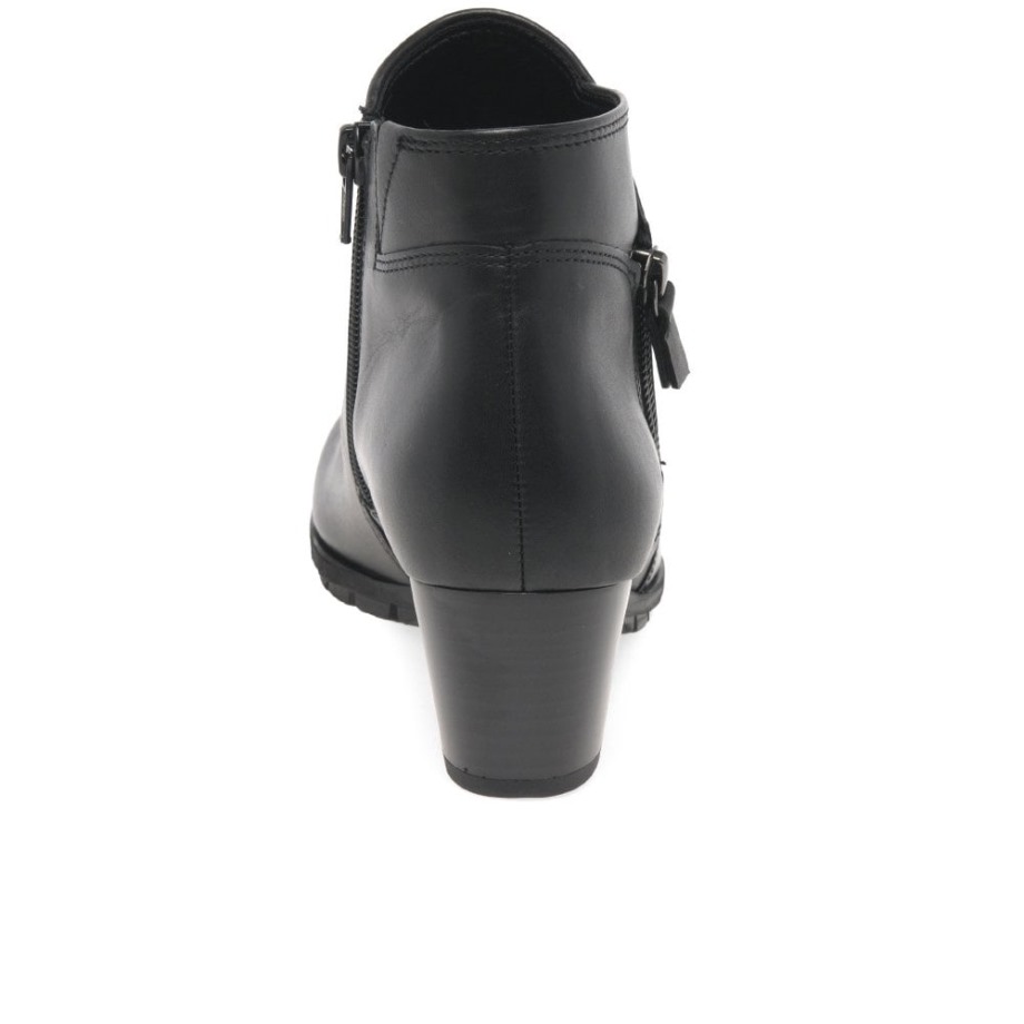 Black Gabor Olivetti Womens Zip Fastening Ankle Boots