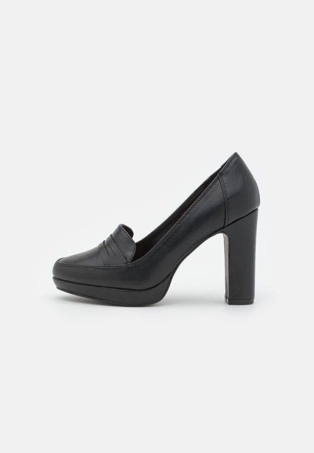 Black Gabor Platform Heels