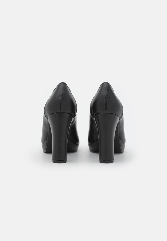 Black Gabor Platform Heels