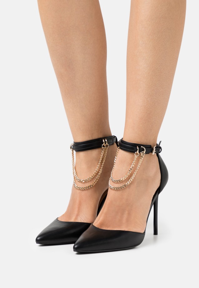 Black Gabor Wide Fit Reggie - Classic Heels