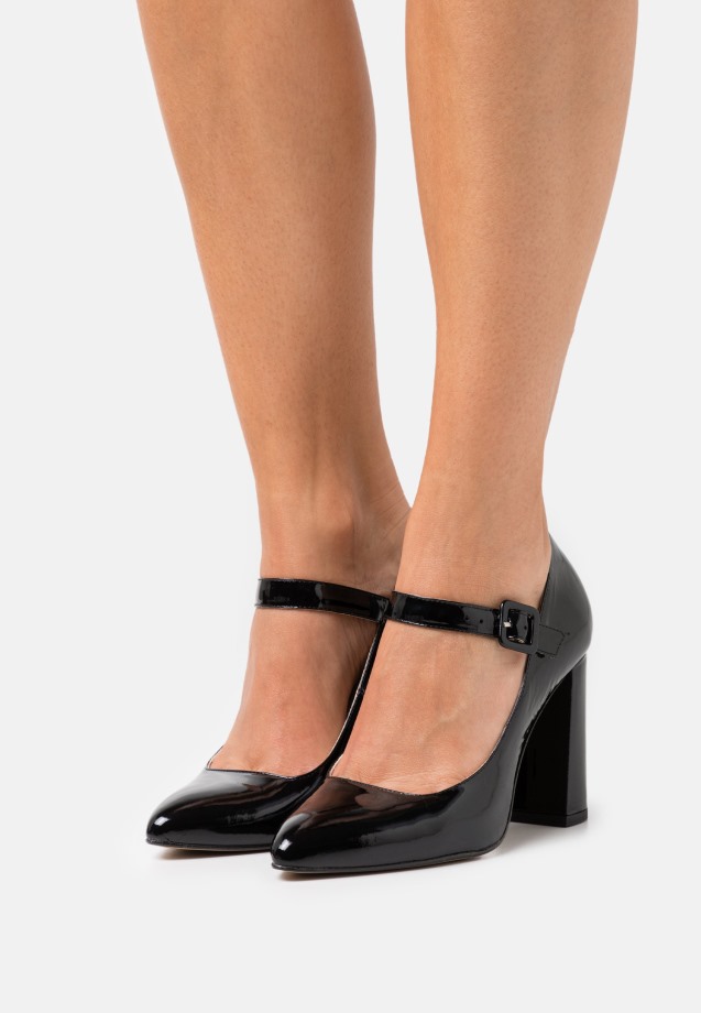 Black Gabor Wide Fit Reggie - Classic Heels