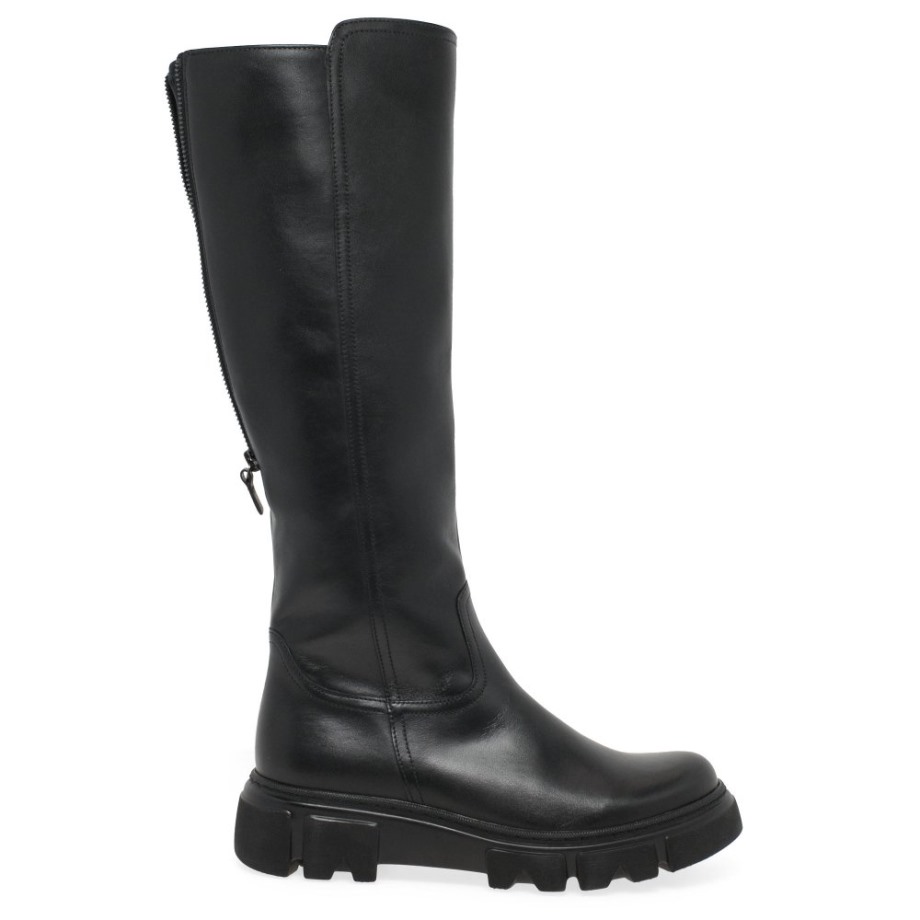 Black Juan Womens Long Boots Gabor