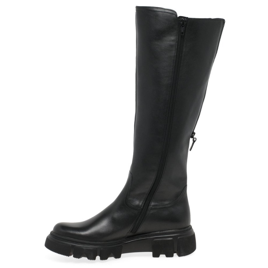 Black Juan Womens Long Boots Gabor