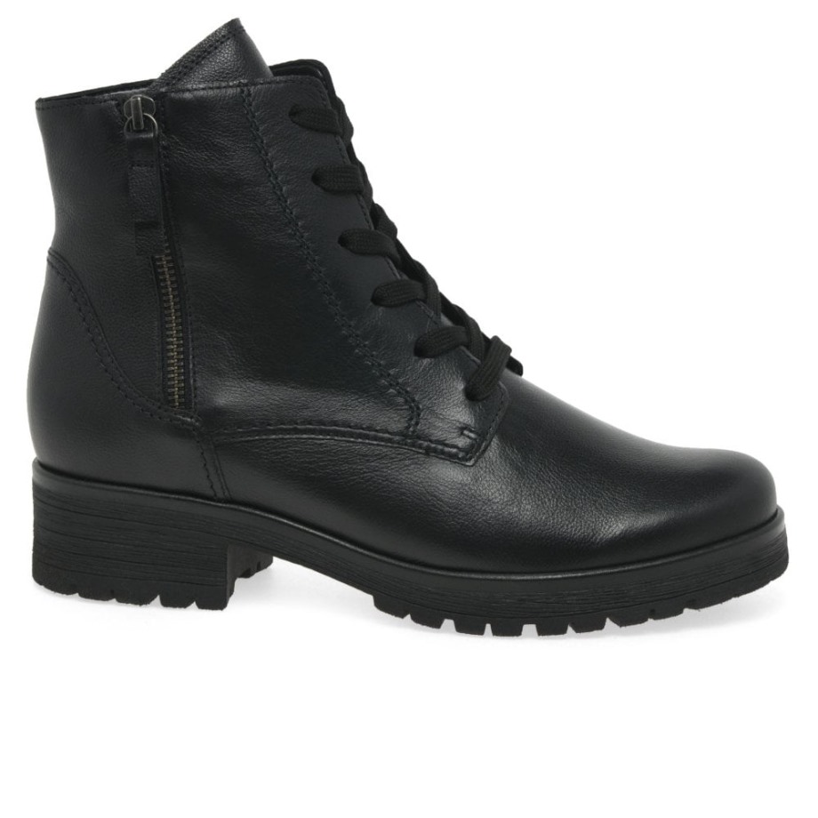 Black Zane Womens Ankle Boots Gabor