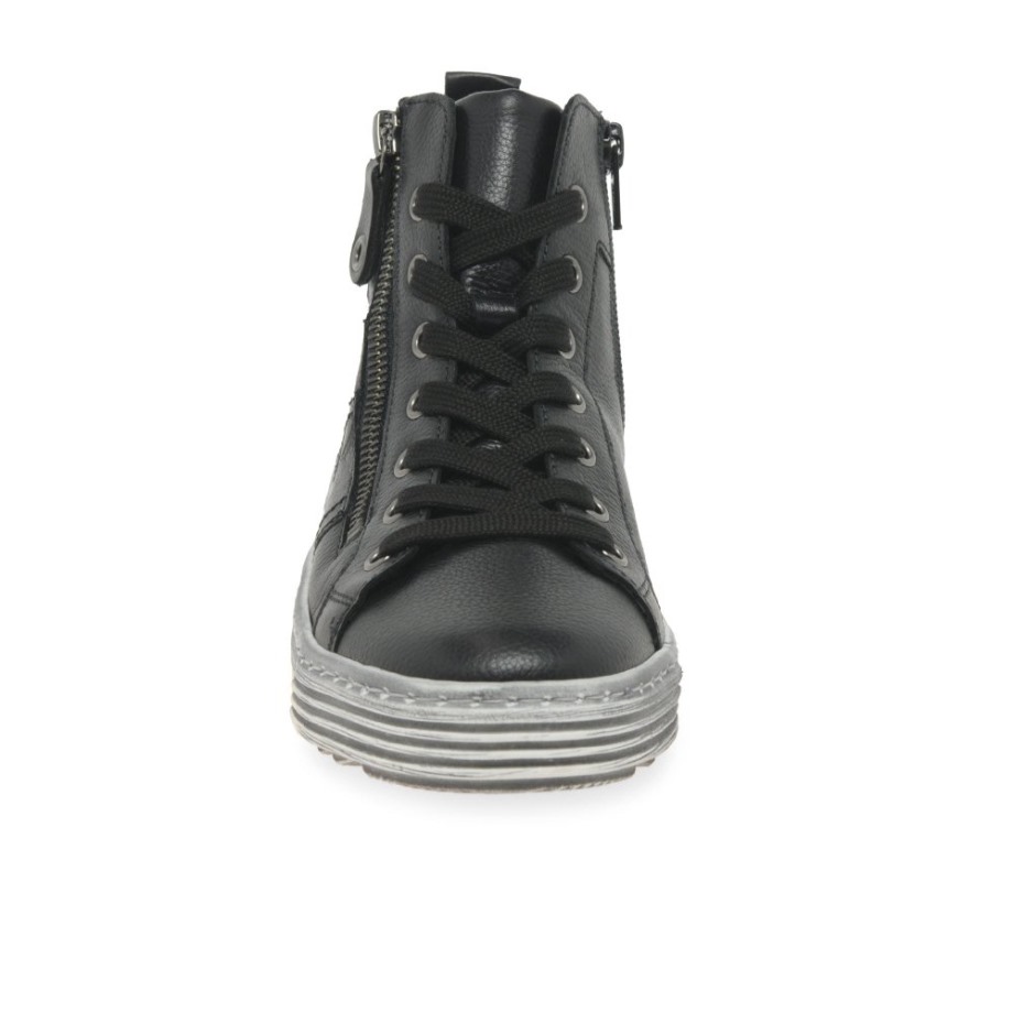 Black/Anthracite Biss Ladies Ankle Boots Gabor