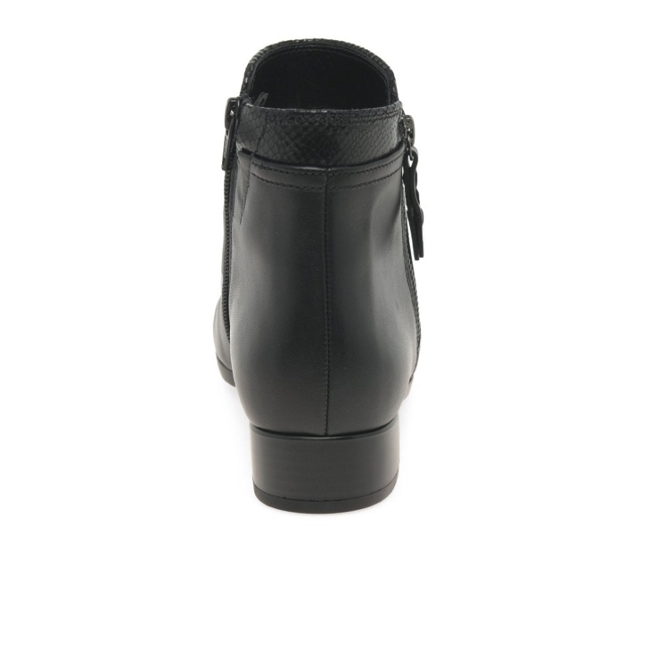 Black/Cobra Gabor Briano Ladies Ankle Boots