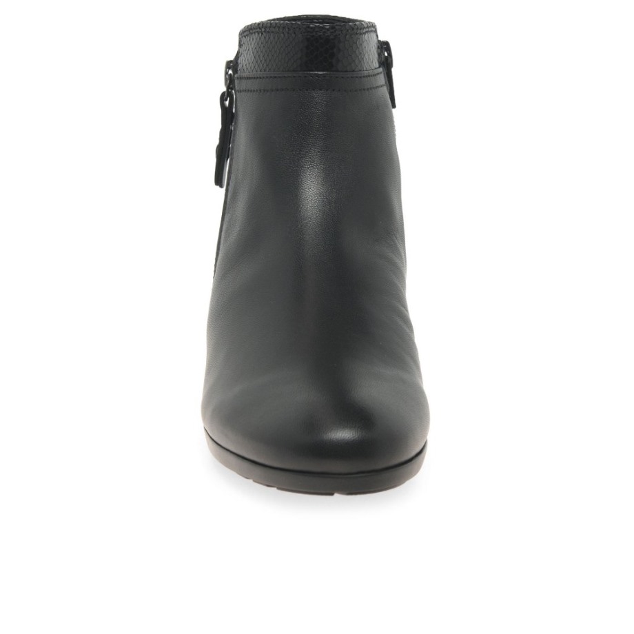 Black/Cobra Gabor Briano Ladies Ankle Boots