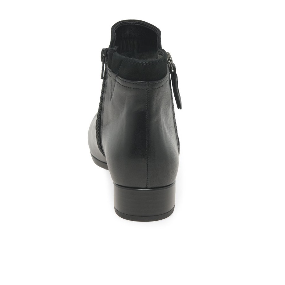 Briano Ladies Ankle Boots Black/Suede Gabor
