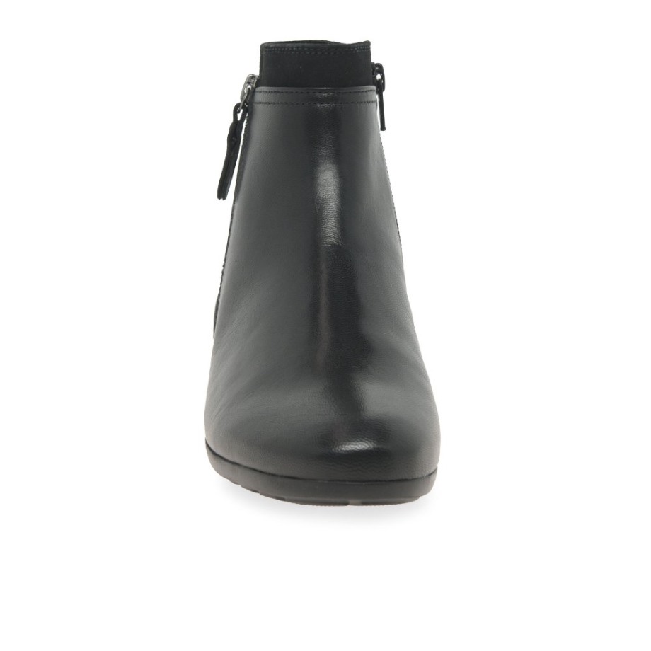 Briano Ladies Ankle Boots Black/Suede Gabor