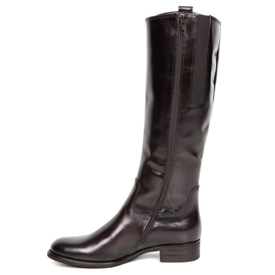 Brook M Womens Medium Calf Fitting Long Boots Gabor Espresso