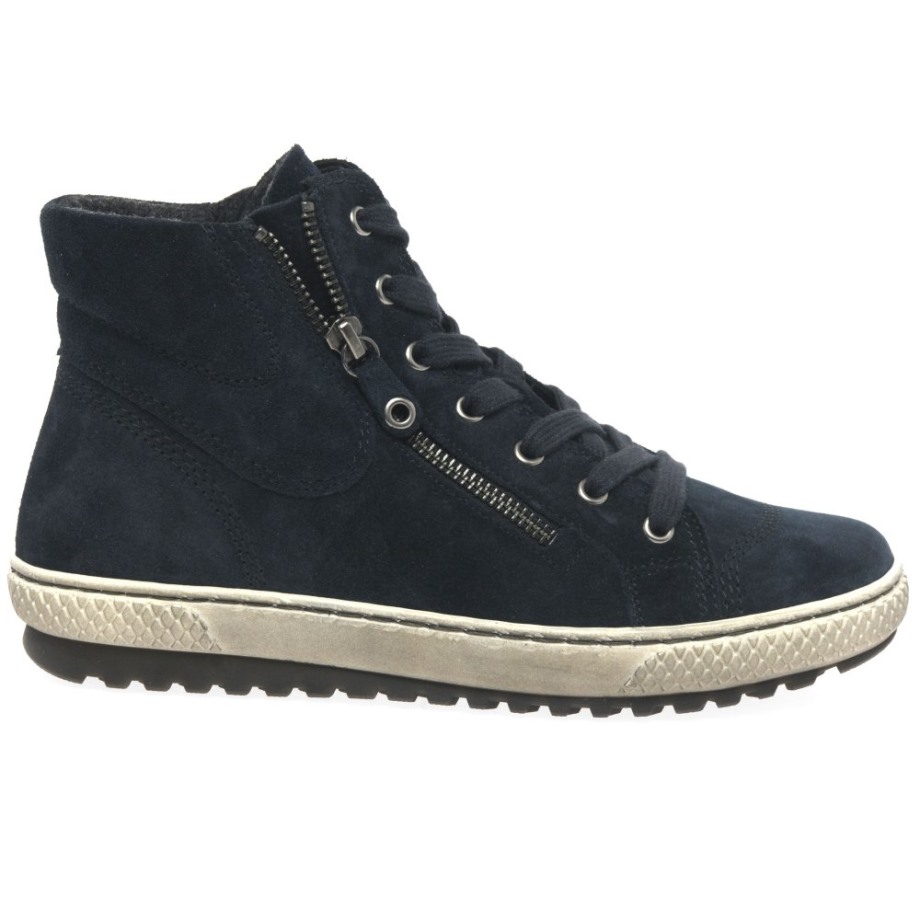 Bulner Womens Casual Ankle Boots Marine Suede Gabor