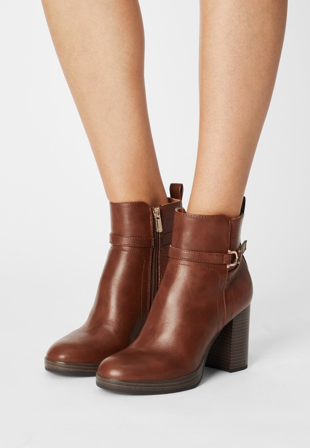 Cognac Gabor Platform Heels