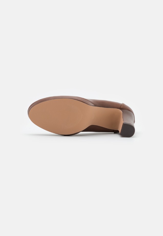 Cognac Gabor Platform Heels