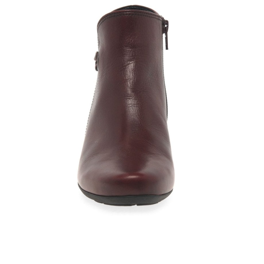 Dark Red Keegan Womens Ankle Boots Gabor