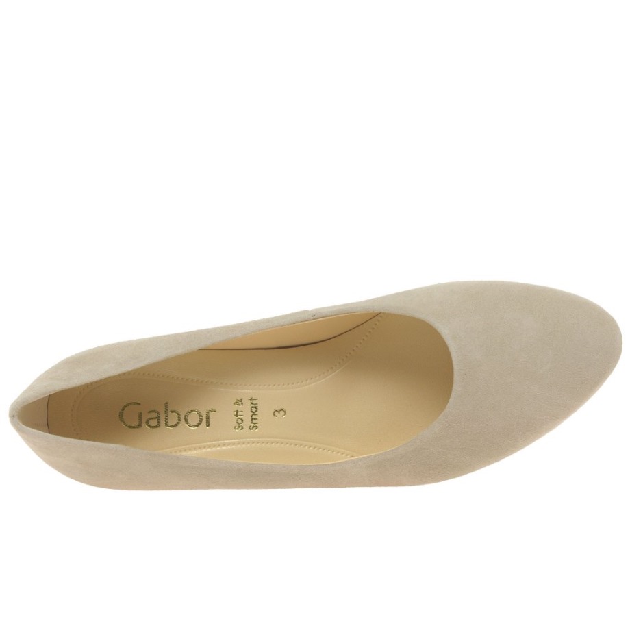 Edina Ladies Court Shoes Beige Gabor
