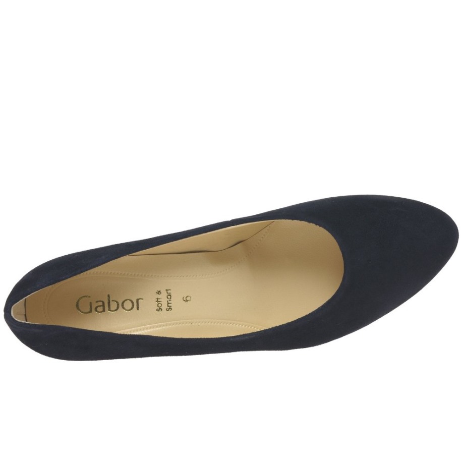 Edina Ladies Court Shoes Gabor Atlantic Suede