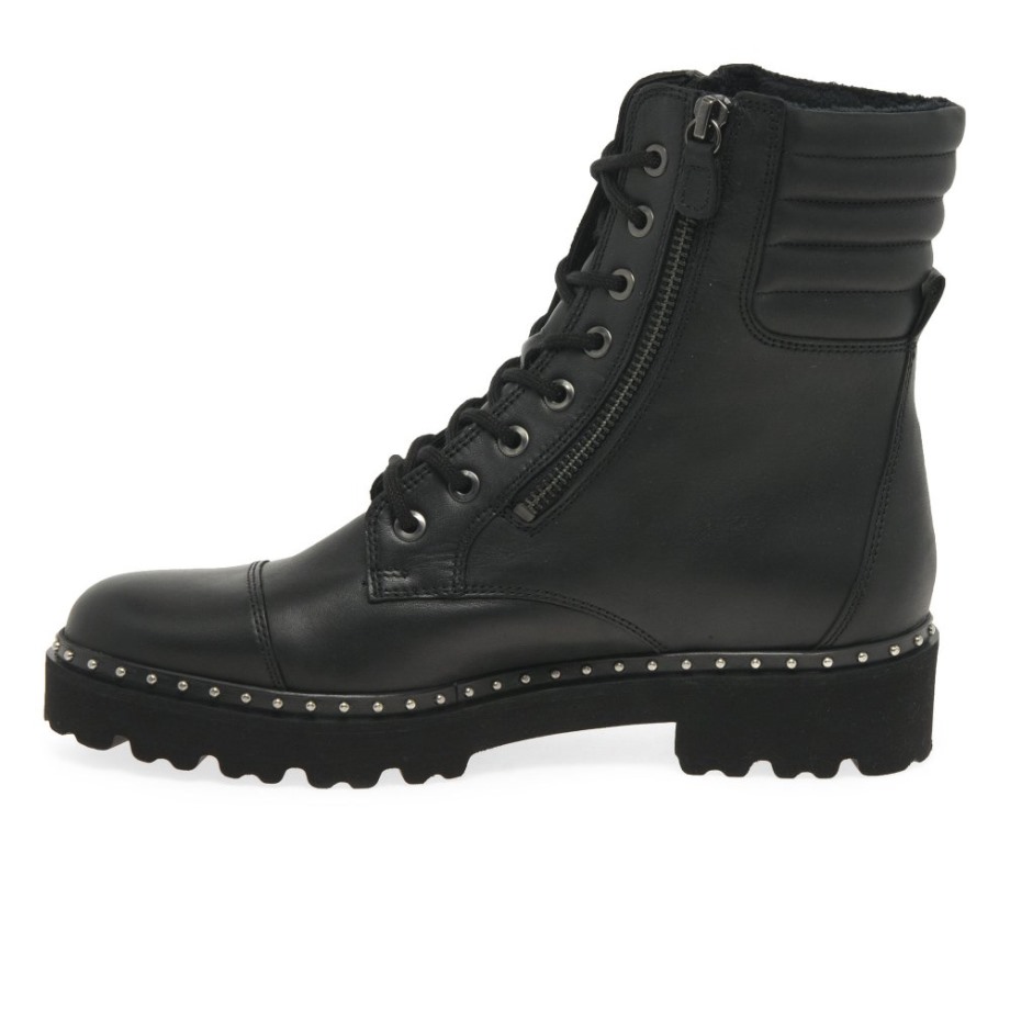 Gabor Black Bainbridge Womens Biker Boots