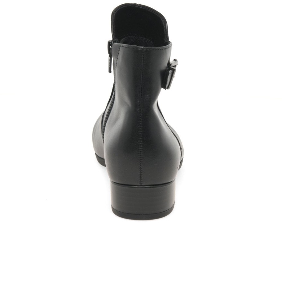 Gabor Black Bolan Women Ankle Boots