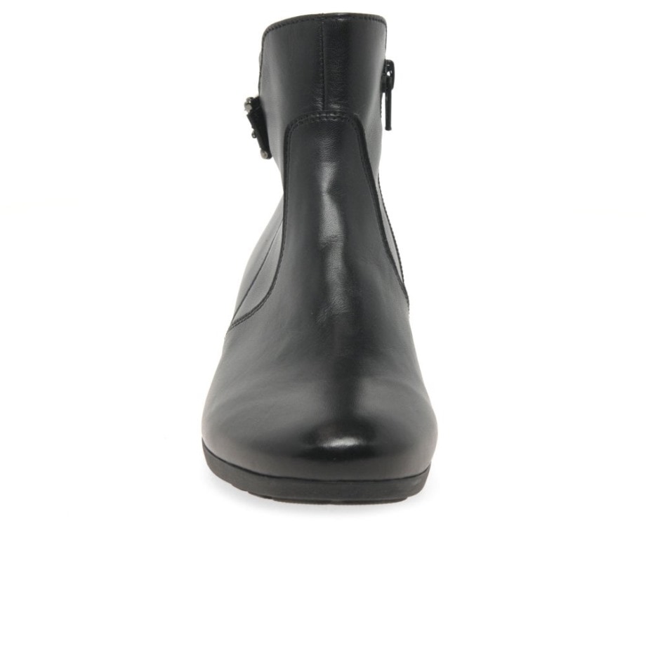 Gabor Black Bolan Women Ankle Boots