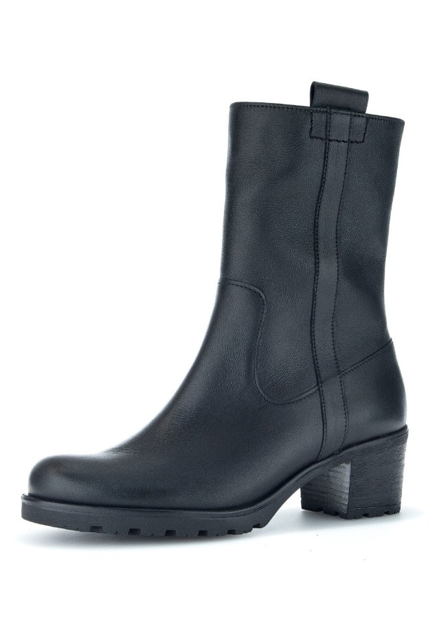 Gabor Black Cowboy/Biker Ankle Boot