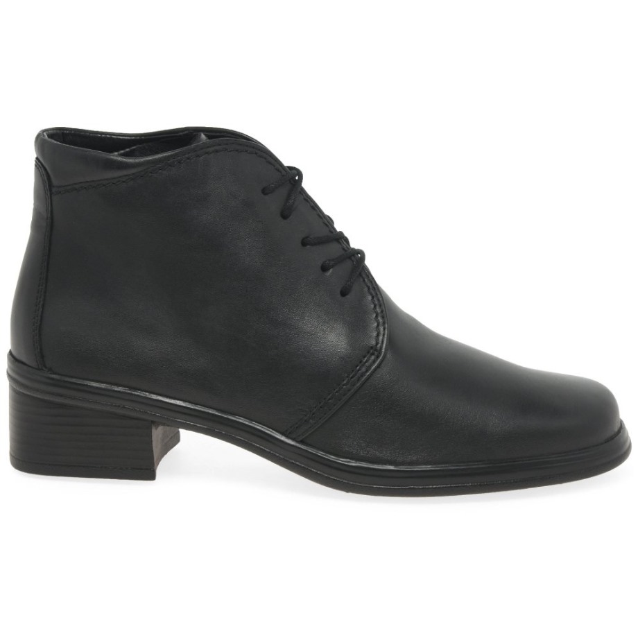 Gabor Black Elaine Womens Ankle Boots