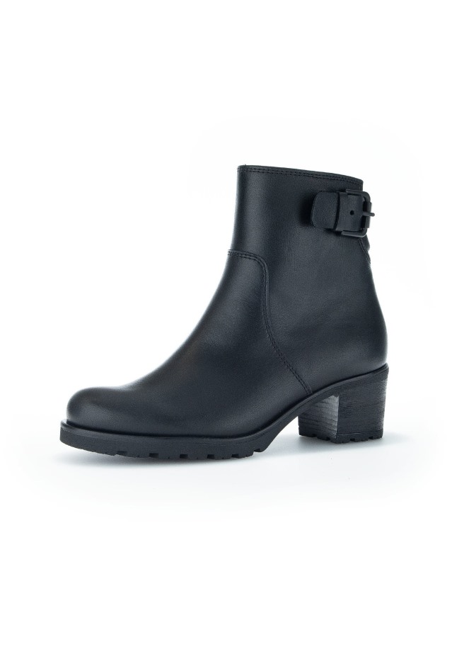Gabor Black Lace-Up Ankle Boots