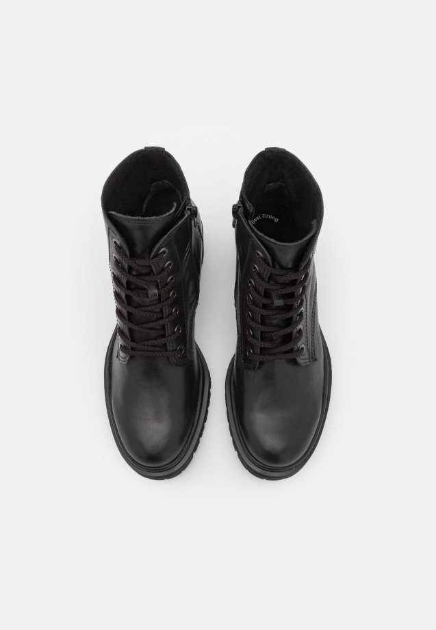 Gabor Black Lace-Up Ankle Boots