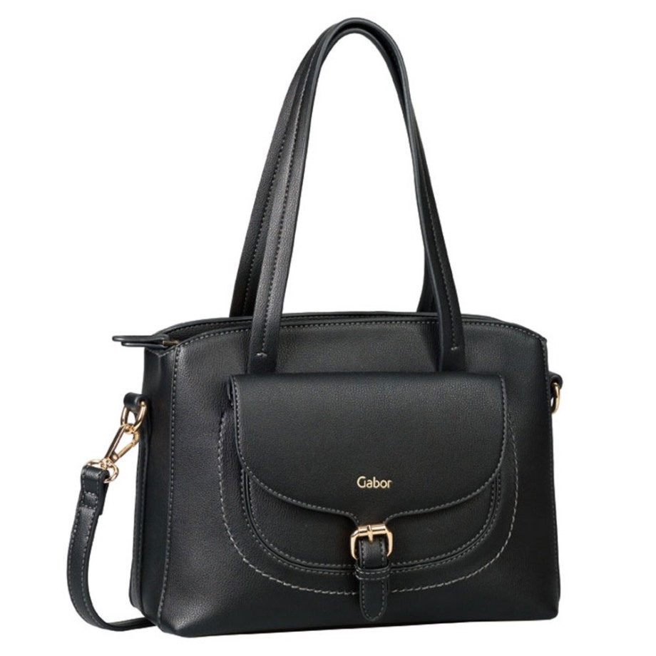Gabor Black Print Maria Ladies Shoulder Bag
