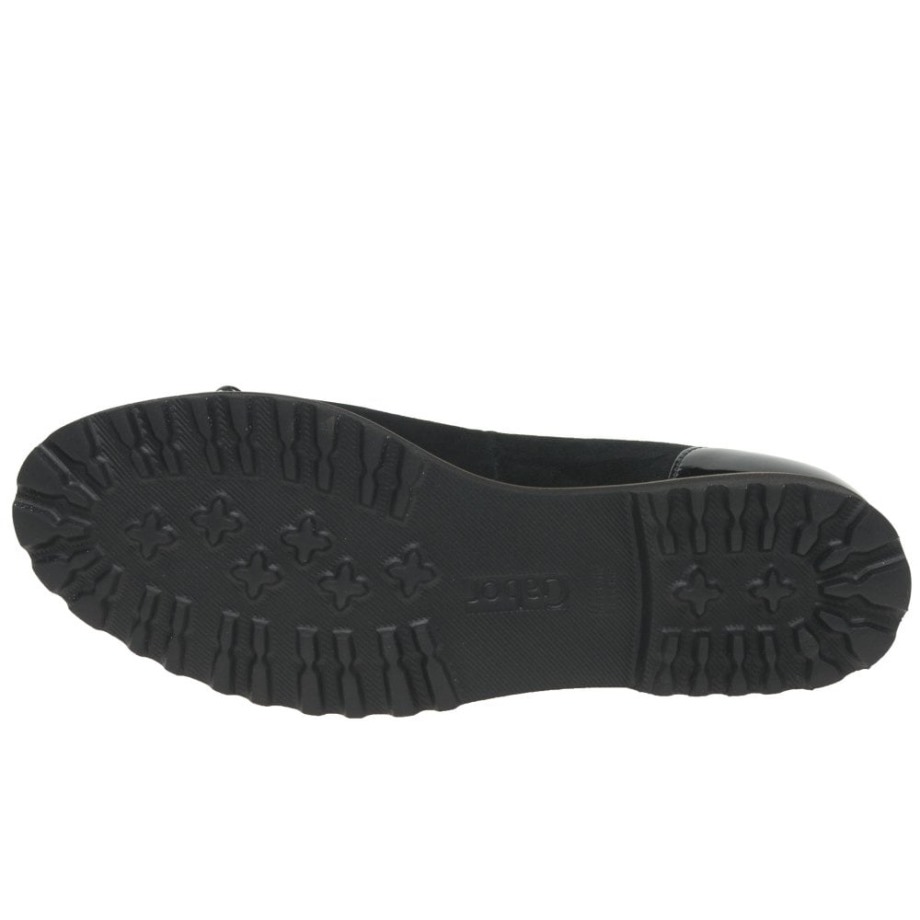 Gabor Black Suede/Patent Temptation Womens Casual Shoes