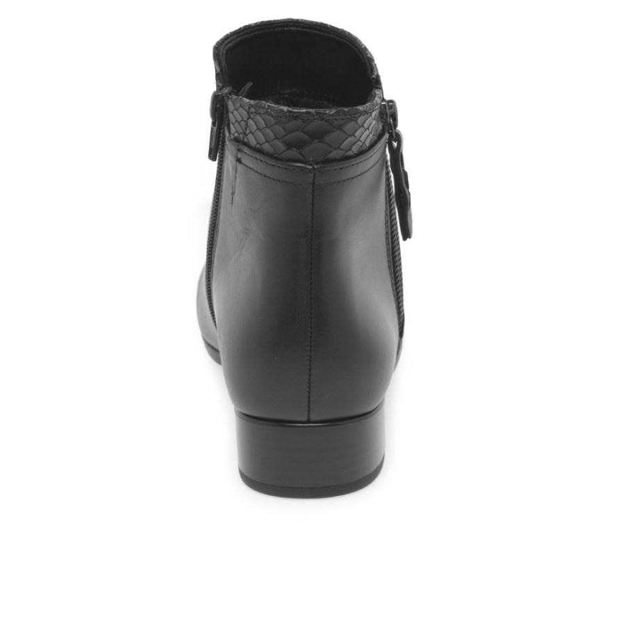 Gabor Briano Ladies Ankle Boots Midnight/Snake
