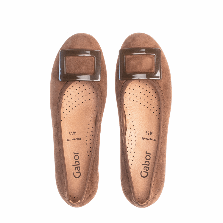 Gabor Buckle Ballet Flat Viski