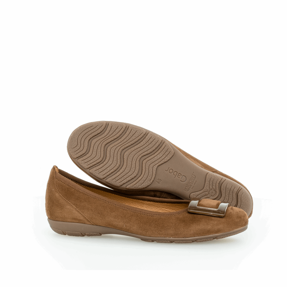 Gabor Buckle Ballet Flat Viski