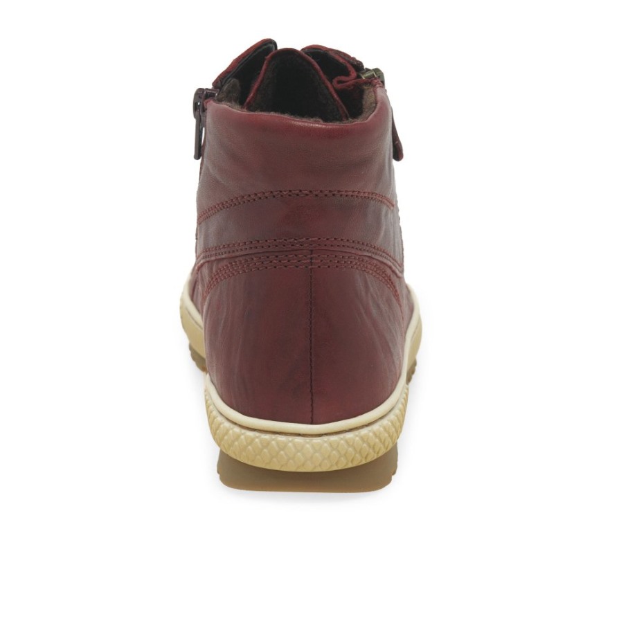 Gabor Bulner Womens Casual Ankle Boots Dark Red