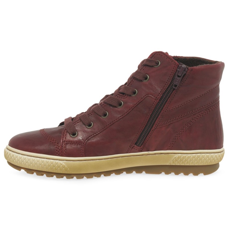 Gabor Bulner Womens Casual Ankle Boots Dark Red