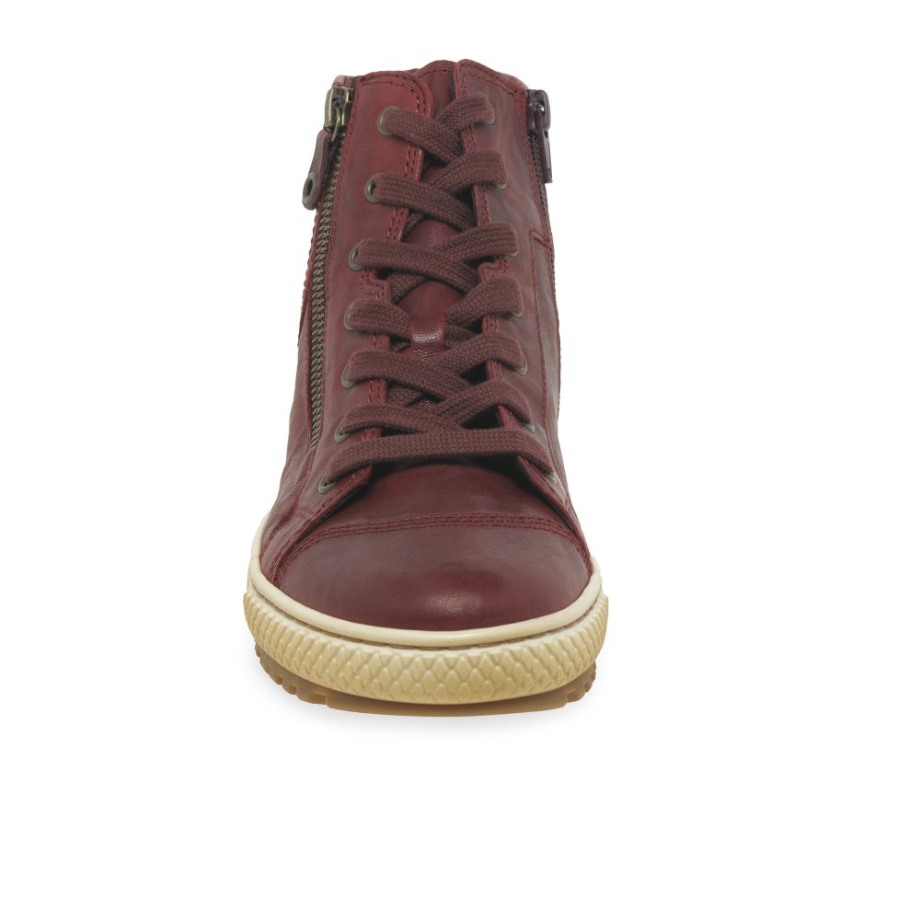 Gabor Bulner Womens Casual Ankle Boots Dark Red